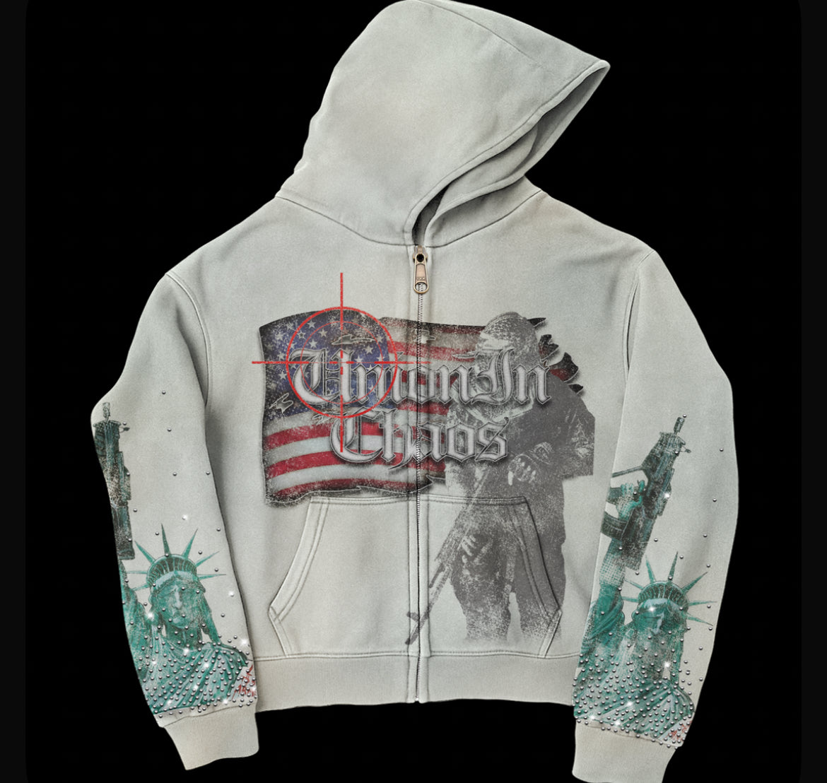 Grey Heavyweight Union In Chaos Zip Up